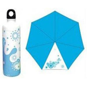 Water bottle umbrella